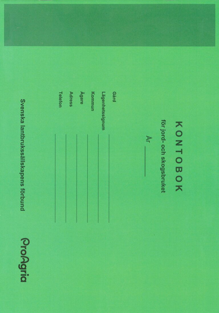 Pärmen till Kontobok, jord- och skogsbruk